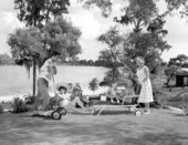 Family relaxing outside - Winter Haven, Florida