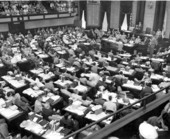Viewing the joint session of the 1953 Legislature - Tallahassee, Florida.
