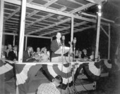 Acting Governor Charley E. Johns speaking at the Sunshine Skyway dedication ceremony - Saint Petersburg, Florida.