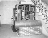 Model of first ice machine displayed at the John Gorrie Museum - Apalachicola, Florida.