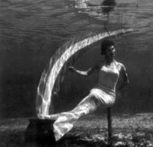 Costumed mermaid at Rainbow Springs - Dunnellon, Florida .