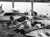 Boaters gassing up on the Apalachicola River