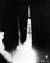 Launching of Air Force "Pioneer I" lunar probe