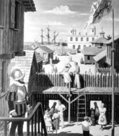 Spanish painting on display at the Quadricentennial Festival exhibit - Pensacola, Florida