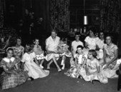 Miss Agnes Gregory, professor of children's literature at FSU, reading to children - Tallahassee, Florida.