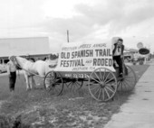 Wagon advertising the Old Spanish Trail Festival - Crestview, Florida