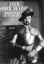 Lifesize wax figure of Juan Ponce de Leon - Pensacola, Florida