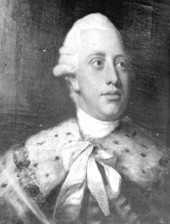 Photograph of the original oil portrait of George III by Sir Joshua Reynolds - Pensacola, Florida