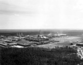 Aerial view of the Chemstrand Corporation chemical plant - Pensacola, Florida.