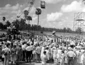 Onlookers watch the painting activities at the Tupperware Jubilee - Orlando, Florida