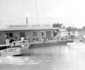 "Jet Stream" floats in front of the Islamorada Yacht Club
