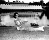 Miss Universe in a mermaid costume - Weeki Wachee Springs, Florida