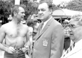 Johnny Carson, Governor Kirk and Dick Pope at Cypress Gardens - Winter Haven, Florida