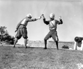 Sword fighting exhibition during the Quadricentennial Festival - Saint Augustine, Florida