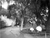 People walking through Fairyland - Tampa, Florida