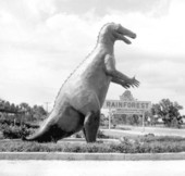 Dinosaur sculpture at Rainforest - Sumterville, Florida