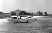 Boats outside the historic Spanish settlement - Santa Rosa Island, Florida.