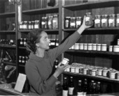 Woman shopping in Adam's country store - White Springs, Florida