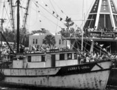 The Jerry & Linda shrimp boat at the shrimp boat races - Fernandina Beach, Florida