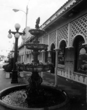 Fountain in front of the Columbia Restaurant in Ybor City - Tampa, Florida.