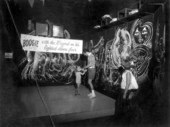 Family enjoying the Mystery Fun House - Orlando, Florida.