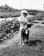 Young girl with her freshly caught fish at Lake Okeechobee