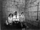 Family enjoying the Mystery Fun House - Orlando, Florida.