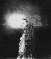 Girl with hip length hair