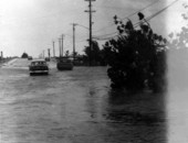 Flooding at intersection of U.S. 1 and Flagler Ave. caused by Hurricane Betsy - Key West, Florida.