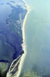Aerial view looking south over Caladesi Island - Dunedin, Florida