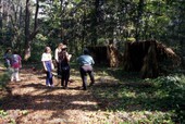 View of visitors being given a tour of the Hernando de Soto State Archaeological Site - Tallahassee, Florida..