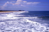 View of the beach at Sebastian Inlet State Park - Melbourne Beach, Florida.
