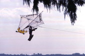 Parakiting show at the Cypress Gardens theme park in Winter Haven, Florida.