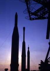 Rockets at the Kennedy Space Center - Merritt Island, Florida.