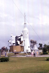 View of space vehicles in the "Rocket garden" at the Kennedy Space Center - Merritt Island, Florida.