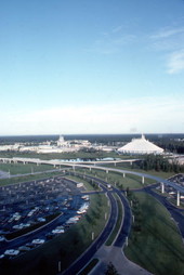 Aerial view of the Magic Kingdom in Orlando, Florida.