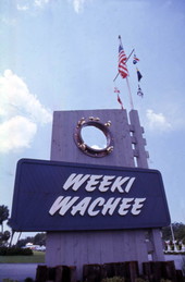 Sign at the Weeki Wachee Springs amusement park.