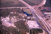 Aerial view overlooking the Weeki Wachee Springs amusement park.