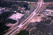 Aerial view looking over the Weeki Wachee Springs amusement park.