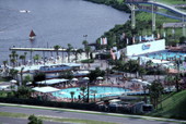Aerial view overlooking the Wet 'n Wild theme park in Orlando, Florida.