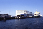 View showing ship in port at Tampa, Florida.