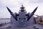 Close-up view of the USS William V. Pratt shown during the SeaFest seafood festival in Port Canaveral.