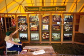 Organized Fishermen of Florida exhibition booth at the SeaFest seafood festival in Port Canaveral, Florida.