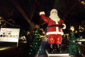 View of Santa decoration in Coral Gables, Florida.