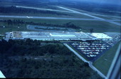 Aerial view looking north over the De Land Municipal Airport.