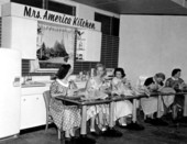 Mrs. America contestants in the kitchen - Volusia County, Florida