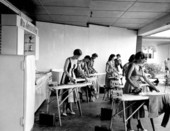 Mrs. America contestants ironing - Volusia County, Florida