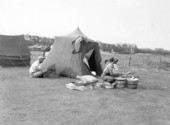 Tents pitched along the Kissimmee River