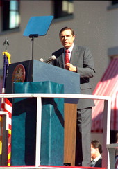 Florida Governor Martinez delivering an inaugural address