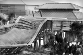 Boardwalk damaged by Hurricane Ivan - Navarre Beach, Florida.